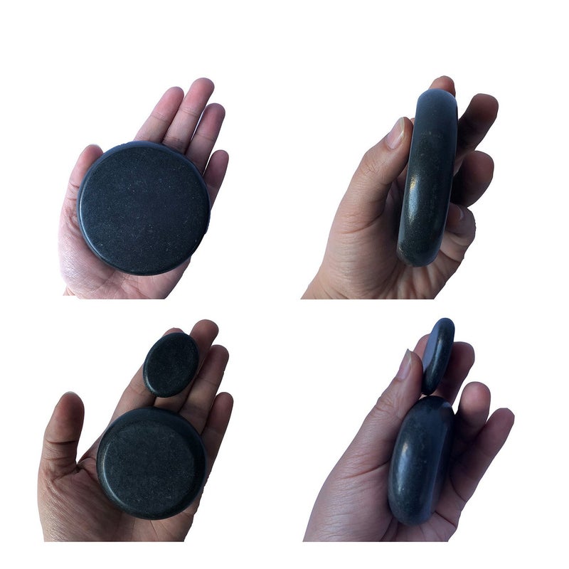 Zabrina 16 Pcs Professional Large Massage Stone Set Basalt Hot Rocks Stones - Image 4